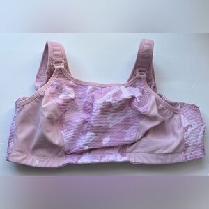 Glamorise 1166 Double Layer Custom Control Sports Bra 42C Pink Camo Wireless